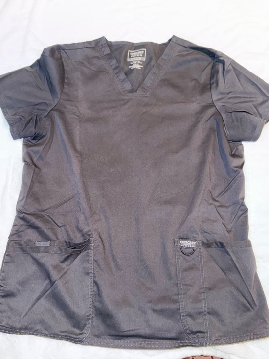 Cherokee Tops - Cherokee Black V-Neck Workwear Top